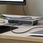 ICY BOX IB-DK4012-CPD Bedraad USB 3.2 Gen 1 (3.1 Gen 1) Type-C Antraciet, Zwart (IB-DK4012-CPD) thumbnail