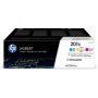HP 201X originele high-capacity cyaan/magenta/gele LaserJet tonercartridges, 3-pack (CF253XM) thumbnail