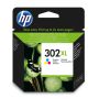 HP 302XL originele high-capacity drie-kleuren inktcartridge (F6U67AE) thumbnail