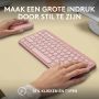Logitech Pebble 2 Combo toetsenbord Inclusief muis RF-draadloos + Bluetooth QWERTY US International Roze (920-012241) thumbnail