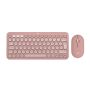 Logitech Pebble 2 Combo toetsenbord Inclusief muis RF-draadloos + Bluetooth QWERTY US International Roze (920-012241) thumbnail