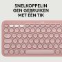 Logitech Pebble 2 Combo toetsenbord Inclusief muis RF-draadloos + Bluetooth QWERTY US International Roze (920-012241) thumbnail