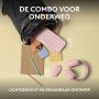 Logitech Pebble 2 Combo toetsenbord Inclusief muis RF-draadloos + Bluetooth QWERTY US International Roze (920-012241) thumbnail