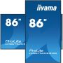 iiyama ProLite Digitale signage flatscreen 2,17 m (85.6") LCD Wifi 500 cd/m² 4K Ultra HD Zwart Type processor Android 11 24/7 (LH8675UHS-B1AG) thumbnail