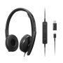 Lenovo 4XD1M45627 hoofdtelefoon/headset Bedraad Hoofdband USB Type-C Zwart (4XD1M45627) thumbnail
