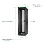 APC Netshelter SX Gen2 AR3105B2 - 45U, 2124h x 600b x 1070d mm, met zijpanelen, zwart (AR3105B2) thumbnail