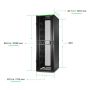 APC Netshelter SX Gen2 AR3157B2 - 48U, 2258h x 750b x 1070d mm, met zijpanelen, zwart (AR3157B2) thumbnail