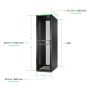 APC Netshelter SX Gen2 AR3305B2 - 45U, 2124h x 600b x 1200d mm, met zijpanelen, zwart (AR3305B2) thumbnail