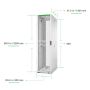 APC Netshelter SX Gen2 AR3307W2 - 48U, 2258h x 600b x 1070d mm, met zijpanelen, wit (AR3307W2) thumbnail