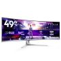 Philips Evnia 8000 49M2C8900L/00 computer monitor 124,2 cm (48.9") 5120 x 1440 Pixels Dual QHD QD-OLED Wit (49M2C8900L/00) thumbnail