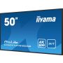 iiyama LH5041UHS-B2AG beeldkrant Digitale signage flatscreen 127 cm (50") LCD 500 cd/m² 4K Ultra HD Zwart 24/7 (LH5041UHS-B2AG) thumbnail