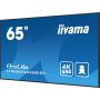 iiyama LH6565UHSB-B1 beeldkrant Kiosk-ontwerp 163,8 cm (64.5") LED Wifi 800 cd/m² 4K Ultra HD Zwart Type processor Android 11 24/7 (LH6565UHSB-B1) thumbnail