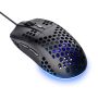 Trust GXT 928 Helox Gaming Muis - Ultralichte gamingmuis – 6 programmeerbare knoppen – 6400 DPI – Zwart (25306) thumbnail