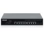 Intellinet 10-poorts L2+ volledig beheerde PoE++ netwerk switch, 8x Gigabit Ethernet + 2x SFP uplinks, IEEE 802.3bt (2x 90 W, 6x 30 W), 242 W PoE-budget, desktopformaat, incl. 19" rackbeugels, 3 jaar garantie (562003) thumbnail