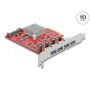 Delock PCI Express card > 4 x USB 3.2 - USB-Adapter - 4 x PCIe 3.0 (90481) thumbnail