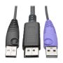 Tripp Lite B055-001-UDP toetsenbord-video-muis (kvm) kabel Zwart, Paars (B055-001-UDP) thumbnail