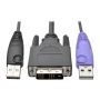 Tripp Lite B055-001-UDV toetsenbord-video-muis (kvm) kabel Blauw, Paars (B055-001-UDV) thumbnail