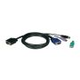 Tripp Lite P780-015 toetsenbord-video-muis (kvm) kabel Zwart 4,57 m (P780-015) thumbnail