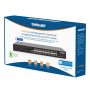 Intellinet 28-poorts L2+ managed PoE+ netwerk switch, 24x Gigabit RJ45 + 4x 10G SFP+ uplinks, IEEE 802.3at/af conform, PoE-budget 370 W, Layer 2+/L3 Lite functies, 19" rackmontage, 3 jaar garantie (561846) thumbnail