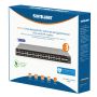 Intellinet 54-poorts L3 volledig beheerde Gigabit PoE+ netwerk switch, 48x RJ45 + 6x 10G SFP+ uplinks, PoE-budget 850 W, Layer 3 routing, VLAN/QoS, 19" rackmontage, professionele netwerkomgevingen, 3 jaar garantie (562041) thumbnail