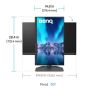 BenQ SW242Q computer monitor 61,2 cm (24.1") 2560 x 1600 Pixels WQXGA LED Zwart (9H.LLVLA.TBE) thumbnail