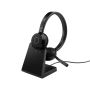 Jabra Evolve 65 TE Headset Bedraad en draadloos Hoofdband Kantoor/callcenter USB Type-A Bluetooth Oplaadhouder Zwart (6699-833-399) thumbnail