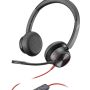 POLY Blackwire 8225 Headset Bedraad Hoofdband Kantoor/callcenter USB Type-C Zwart (214407-01) thumbnail