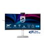 Philips 6000 series 34B2U6603CH/00 computer monitor 86,4 cm (34") 3440 x 1440 Pixels Wide Quad HD LCD Grijs (34B2U6603CH/00) thumbnail