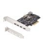 StarTech.com 5-Port USB PCIe Kaart, USB 3.2 10Gbps, PCI Express Kaart met 4x USB-C Poorten, 1x USB-A Interne Poort, USB PCIe Controller Kaart, Windows/macOS/Linux (PS4C3IA3-USB-C-CARD) thumbnail