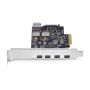 StarTech.com 5-Port USB PCIe Kaart, USB 3.2 10Gbps, PCI Express Kaart met 4x USB-C Poorten, 1x USB-A Interne Poort, USB PCIe Controller Kaart, Windows/macOS/Linux (PS4C3IA3-USB-C-CARD) thumbnail