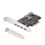 StarTech.com 5-Port USB PCIe Kaart, USB 3.2 10Gbps, PCI Express Kaart met 4x USB-C Poorten, 1x USB-A Interne Poort, USB PCIe Controller Kaart, Windows/macOS/Linux (PS4C3IA3-USB-C-CARD) thumbnail