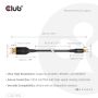 CLUB3D Mini DisplayPort™ to DisplayPort™ Bi-Directional VESA DP80 Certified Cable M/M 1m/3.28ft (CAC-1116) thumbnail