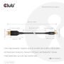 CLUB3D USB Type-C Cable to DP 2.1 Bi-Directional VESA DP80 Certified Cable M/M 1m/3.28ft (CAC-1559) thumbnail