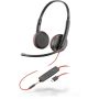 POLY Blackwire 3225 Headset Bedraad Hoofdband Kantoor/callcenter USB Type-C Zwart (209751-22) thumbnail
