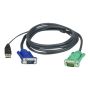 Hewlett Packard Enterprise Q5T69A toetsenbord-video-muis (kvm) kabel Zwart 1,8 m (Q5T69A) thumbnail