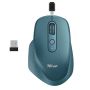 Trust Ozaa - Draadloze muis met USB-dongle - Oplaadbaar - Blauw/ groen (24034) thumbnail