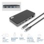 ACT USB-C 4K MST dockingstation voor 2 HDMI-monitoren, Ethernet, USB-C, 3x USB-A, PD passthrough en 1 meter lange afneembare USB-C-kabel (AC7093) thumbnail