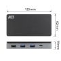 ACT USB-C 4K MST dockingstation voor 2 HDMI-monitoren, Ethernet, USB-C, 3x USB-A, PD passthrough en 1 meter lange afneembare USB-C-kabel (AC7093) thumbnail