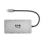 Tripp Lite U442-DOCK8G-GG laptop dock & poortreplicator Bedraad USB 3.2 Gen 1 (3.1 Gen 1) Type-C Zwart, Grijs (U442-DOCK8G-GG) thumbnail