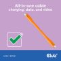 CLUB3D USB C oplaadkabel oranje siliconen & tangle-free (CAC-3000) thumbnail