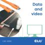 CLUB3D USB C oplaadkabel oranje siliconen & tangle-free (CAC-3000) thumbnail