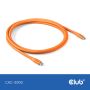 CLUB3D USB C oplaadkabel oranje siliconen & tangle-free (CAC-3000) thumbnail