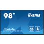 iiyama LH9875UHS-B2AG beeldkrant Digitale signage flatscreen 2,48 m (97.5") LED Wifi 500 cd/m² 4K Ultra HD Zwart Type processor Android 11 24/7 (LH9875UHS-B2AG) thumbnail