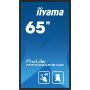 iiyama TF6539AS-B1AG beeldkrant Kiosk-ontwerp 163,8 cm (64.5") LED 435 cd/m² 4K Ultra HD Zwart Touchscreen Type processor Android 11 24/7 (TF6539AS-B1AG) thumbnail