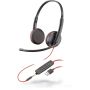 POLY Blackwire C3225 Headset Bedraad Hoofdband Kantoor/callcenter USB Type-A Zwart (209747-101) thumbnail