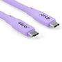 CLUB3D USB C oplaadkabel paars siliconen & tangle-free (CAC-3004) thumbnail