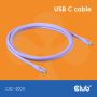 CLUB3D USB C oplaadkabel paars siliconen & tangle-free (CAC-3004) thumbnail