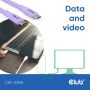 CLUB3D USB C oplaadkabel paars siliconen & tangle-free (CAC-3004) thumbnail