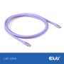 CLUB3D USB C oplaadkabel paars siliconen & tangle-free (CAC-3004) thumbnail