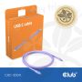 CLUB3D USB C oplaadkabel paars siliconen & tangle-free (CAC-3004) thumbnail